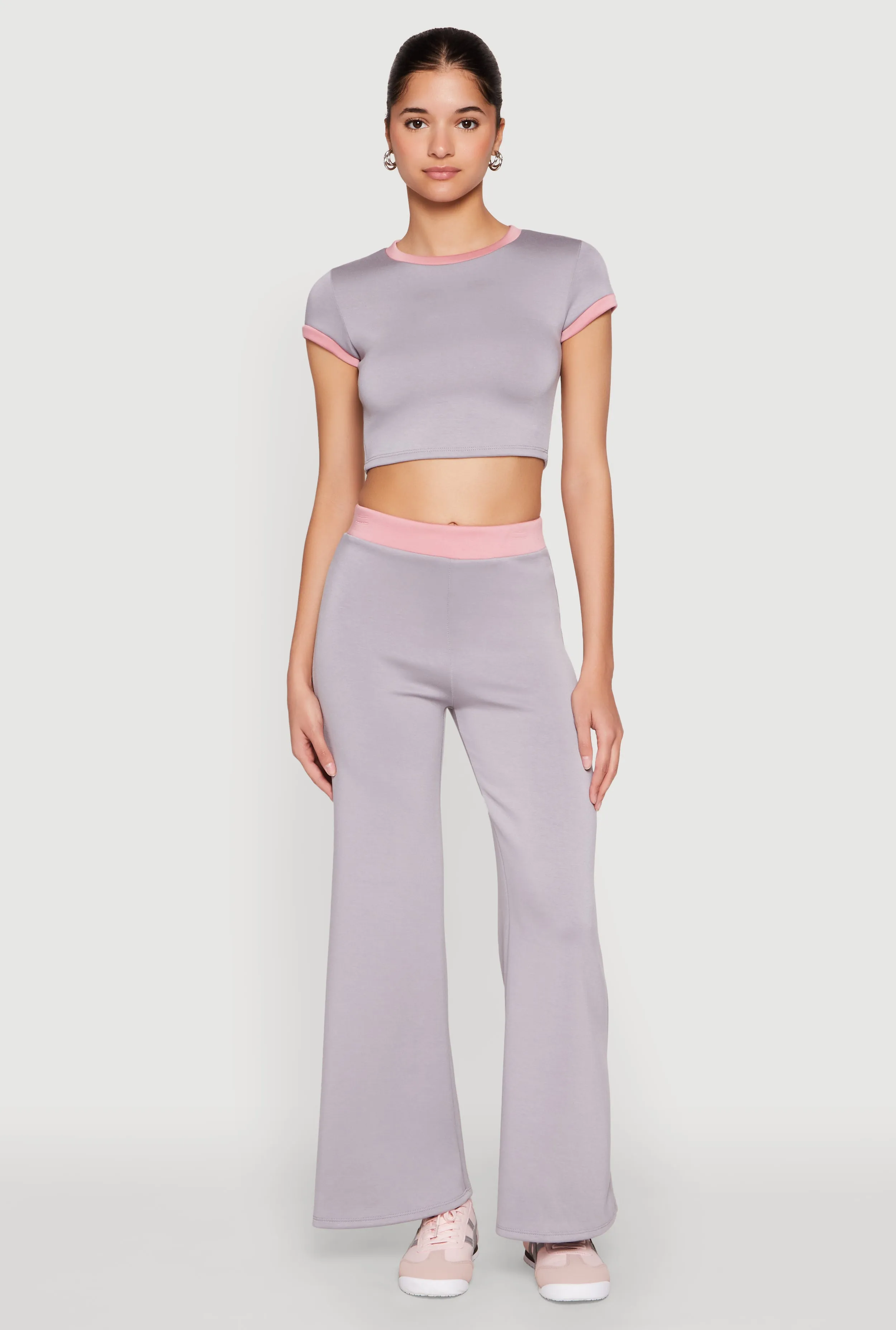Short Sleeve Ringer Crop Top sold by Rainbow product image thumbnail 2