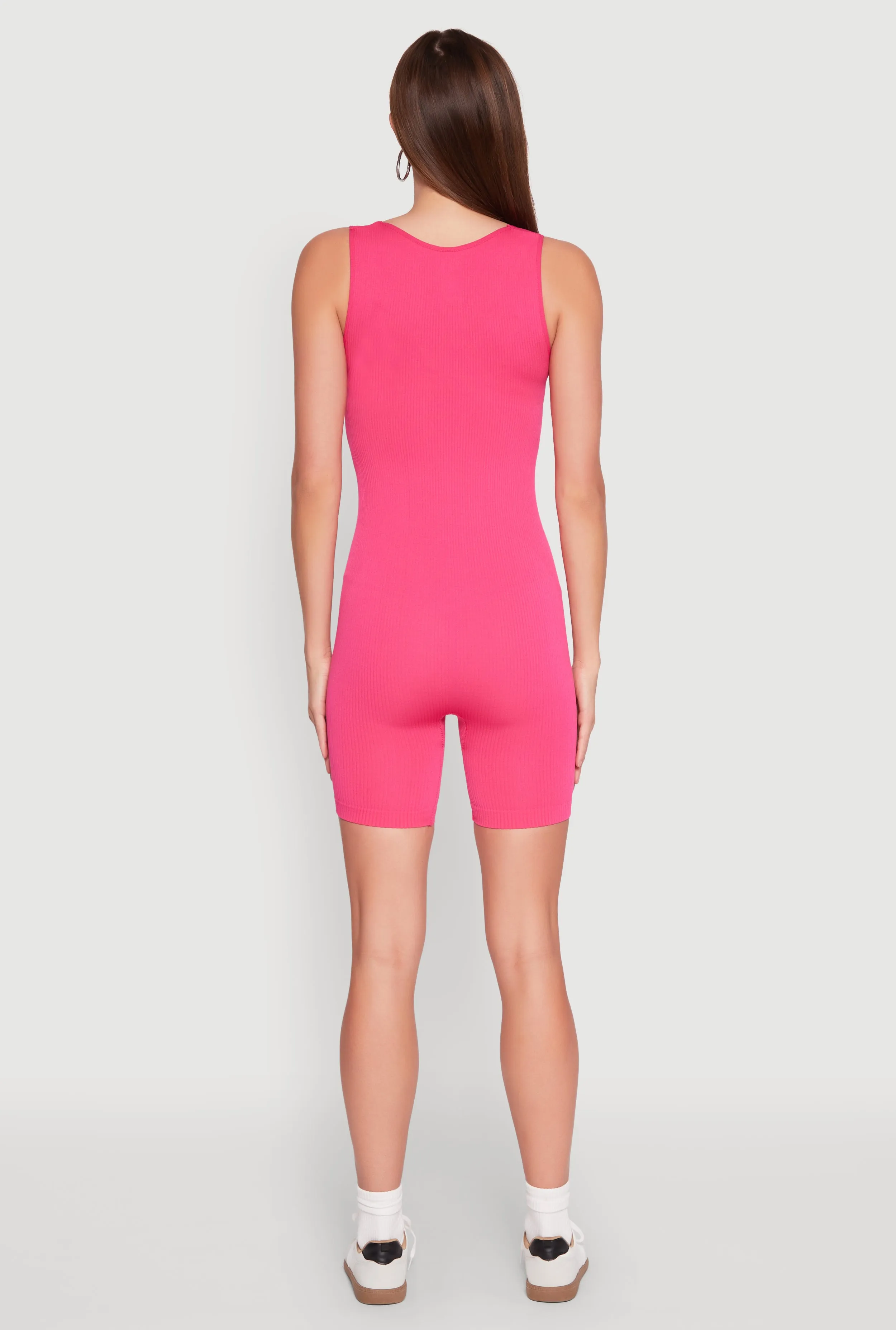 Ribbed Knit Notch Neck Romper sold by Rainbow product image thumbnail 5