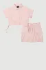 Little Girls Button Front Shirt and Cargo Skirt sold by Rainbow