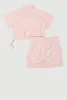 Little Girls Button Front Shirt and Cargo Skirt sold by Rainbow