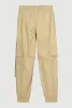 Girls Snap Button Detail Cargo Joggers sold by Rainbow