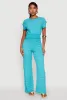 Textured Knit Smocked Waist Pants sold by Rainbow