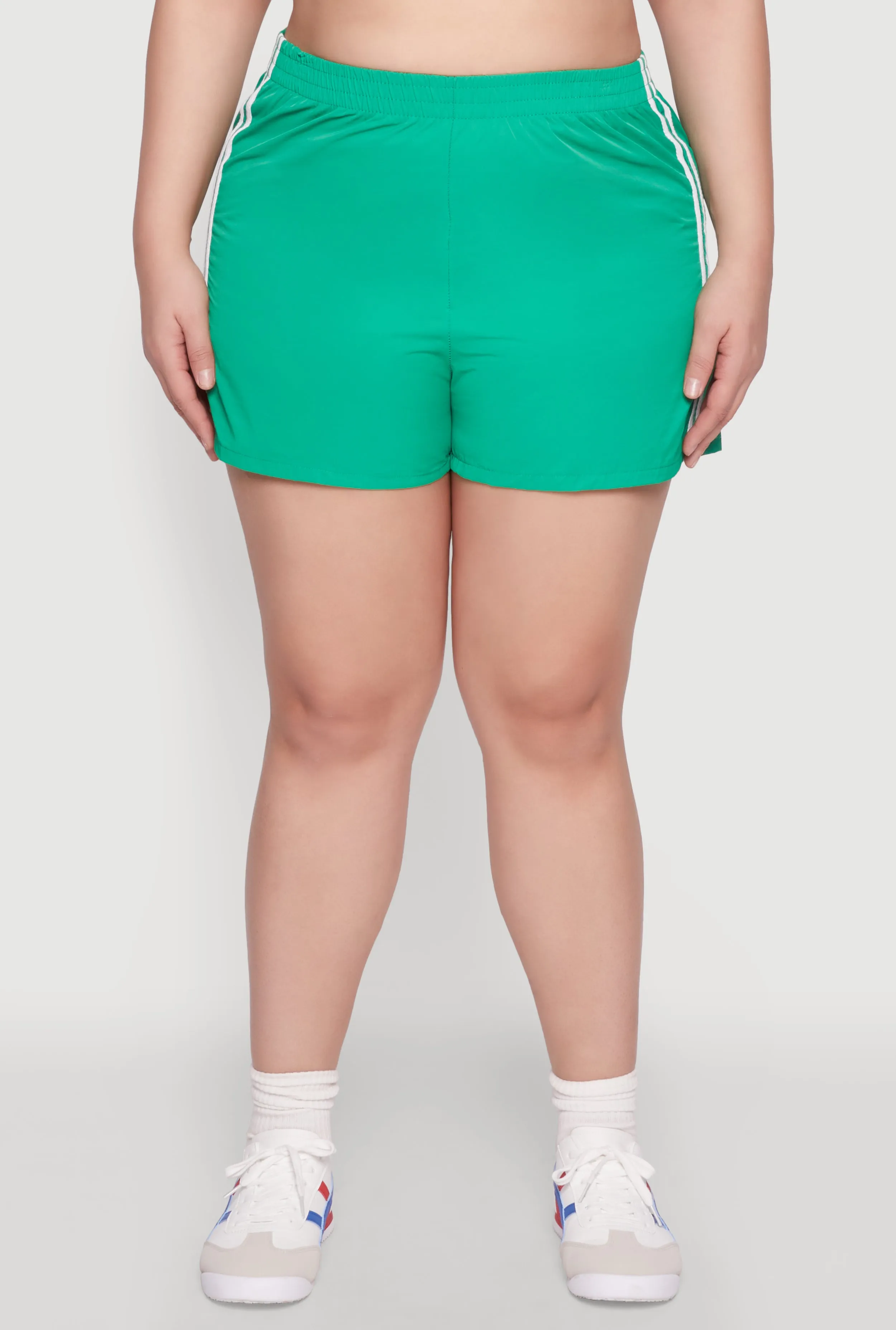 Plus Size Almost Famous Varsity Stripe Shorts sold by Rainbow product image thumbnail 3