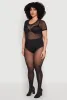 Plus Size Mesh Scoop Neck Bodysuit sold by Rainbow
