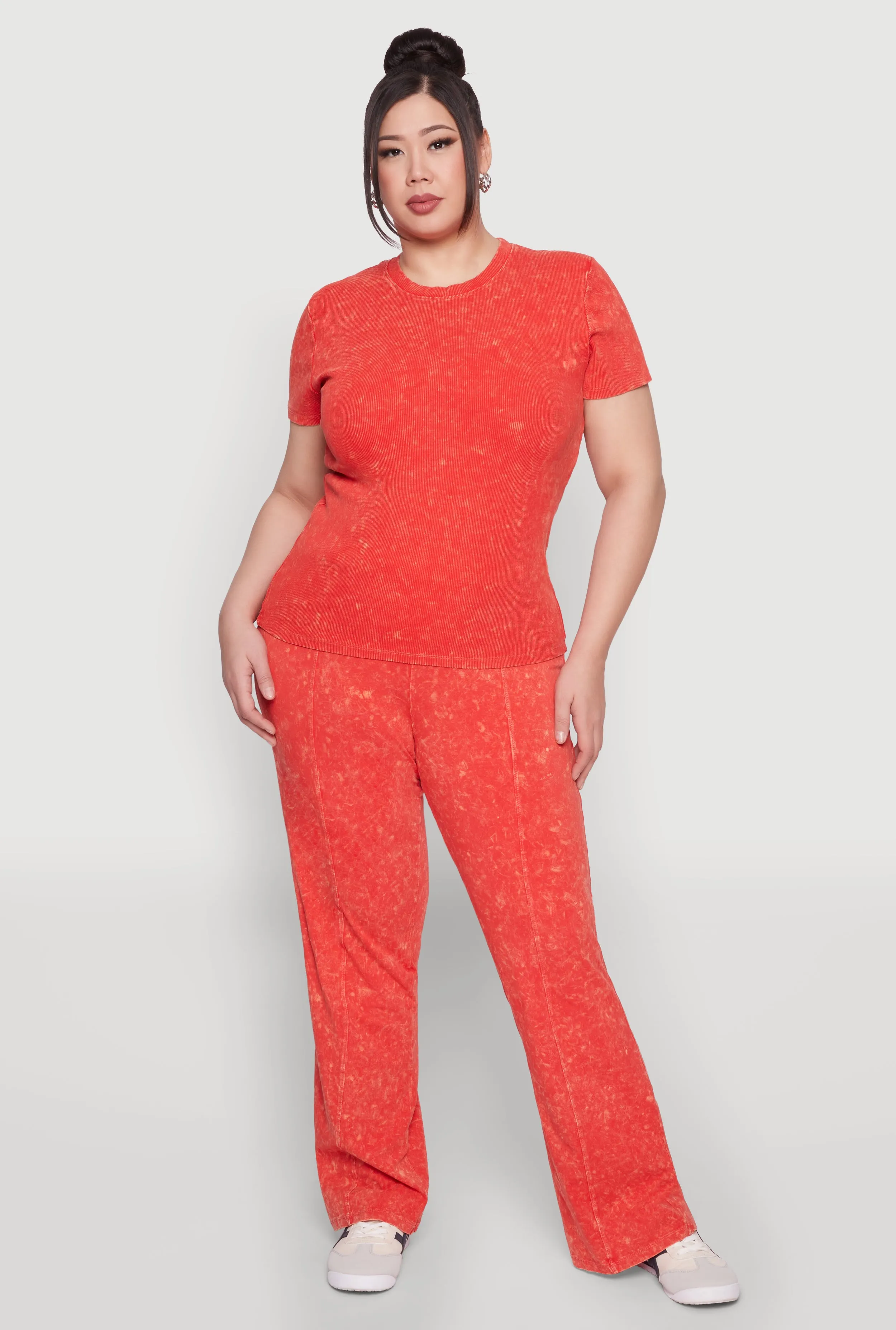 Plus Size Mineral Wash Ribbed Knit Top sold by Rainbow product image thumbnail 3