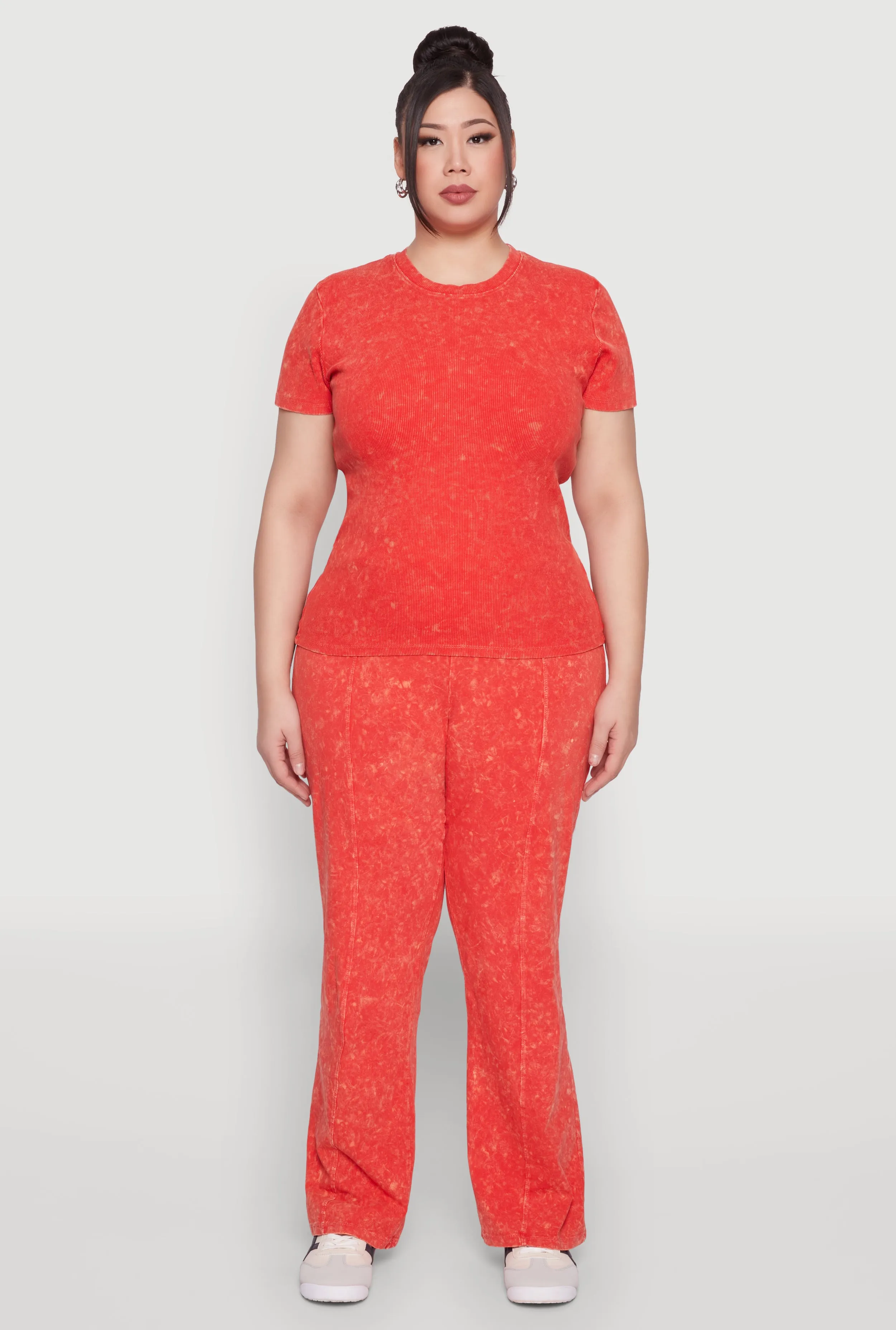 Plus Size Mineral Wash Ribbed Knit Top sold by Rainbow product image thumbnail 2