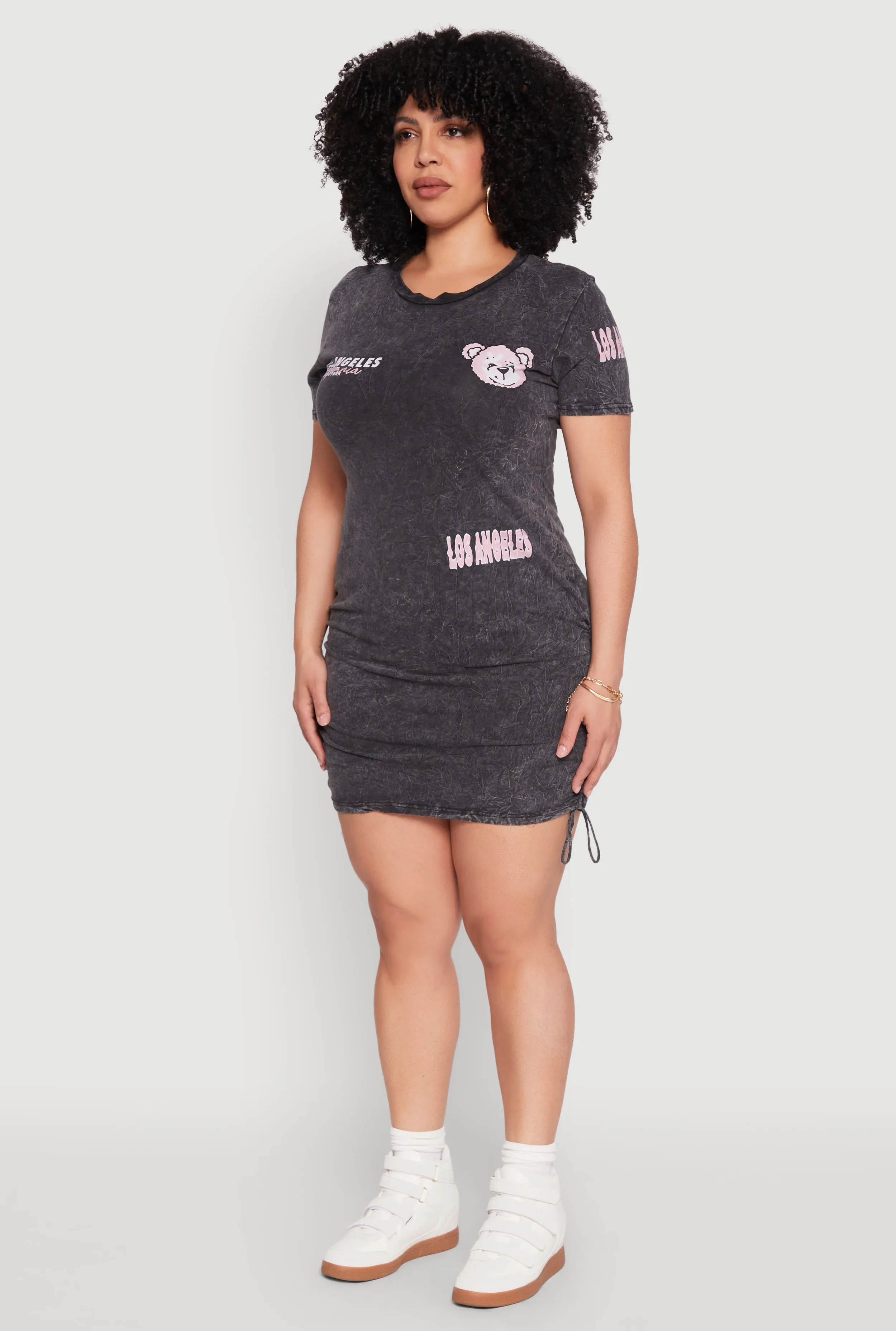Plus Size Los Angeles California Bear Graphic T Shirt Dress sold by Rainbow product image thumbnail 3
