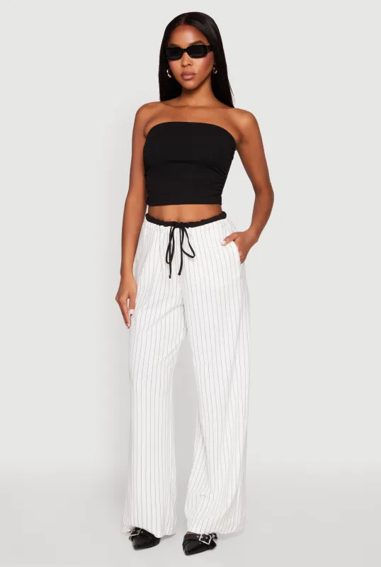 Contrast Waistband Pinstripe Trousers sold by Rainbow