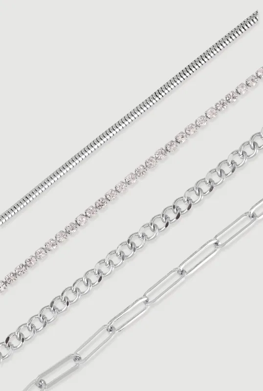 Chain Anklets Set of 4 sold by Rainbow