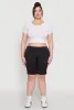 Plus Size High Waisted Cargo Pocket Biker Shorts sold by Rainbow