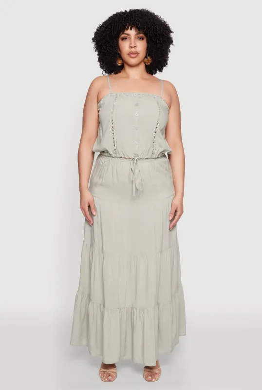 Plus Size Almost Famous Tiered Skirt sold by Rainbow