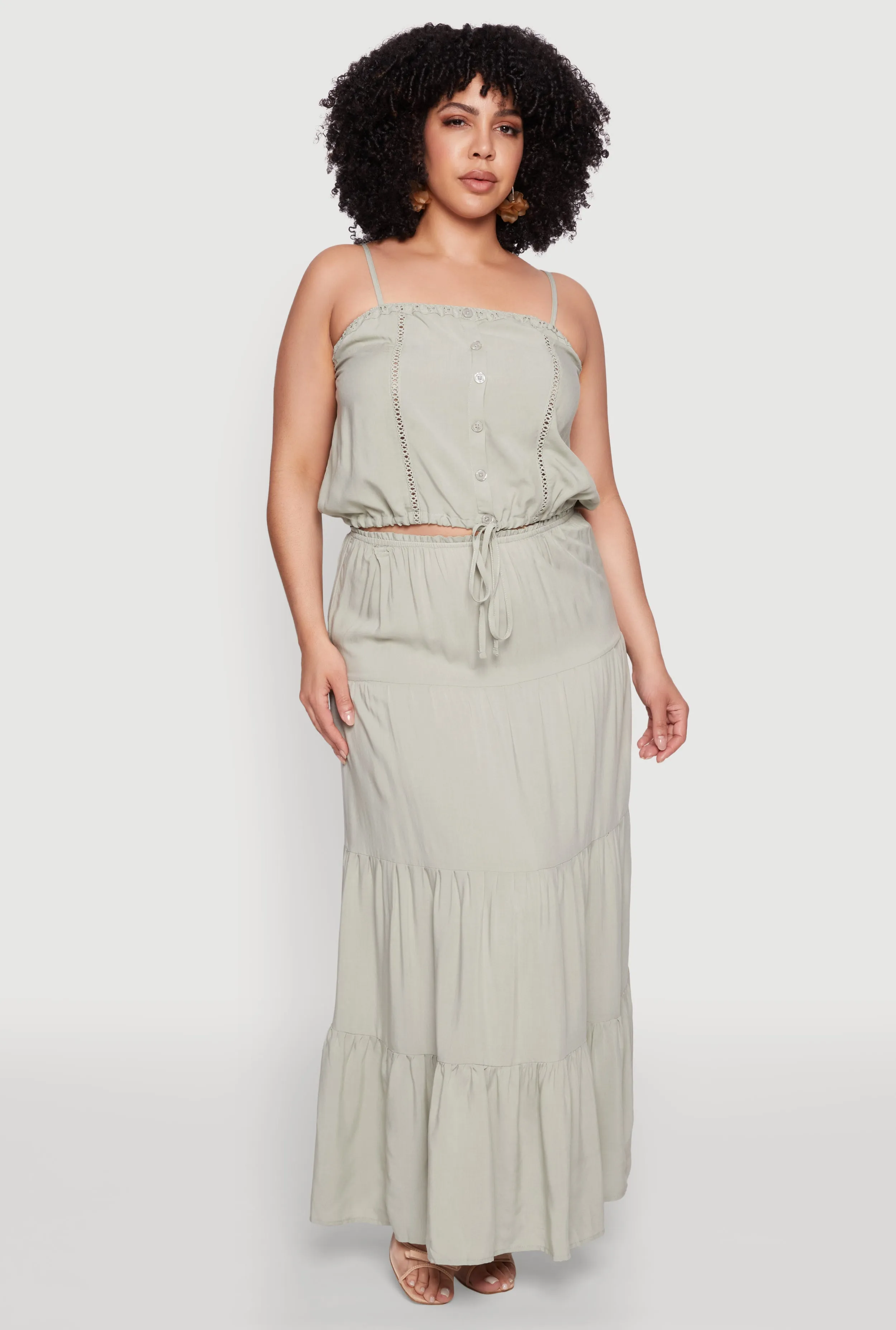 Plus Size Almost Famous Tiered Skirt sold by Rainbow product image thumbnail 2