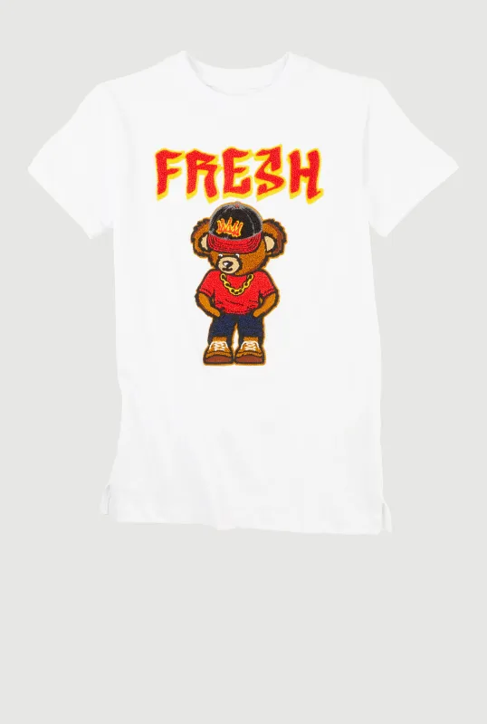 Boys Fresh Bear Chenille Graphic Tee sold by Rainbow