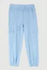 Little Girls Crepe Knit Cargo Joggers sold by Rainbow
