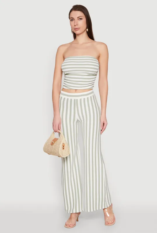 Striped Wide Leg Pants sold by Rainbow