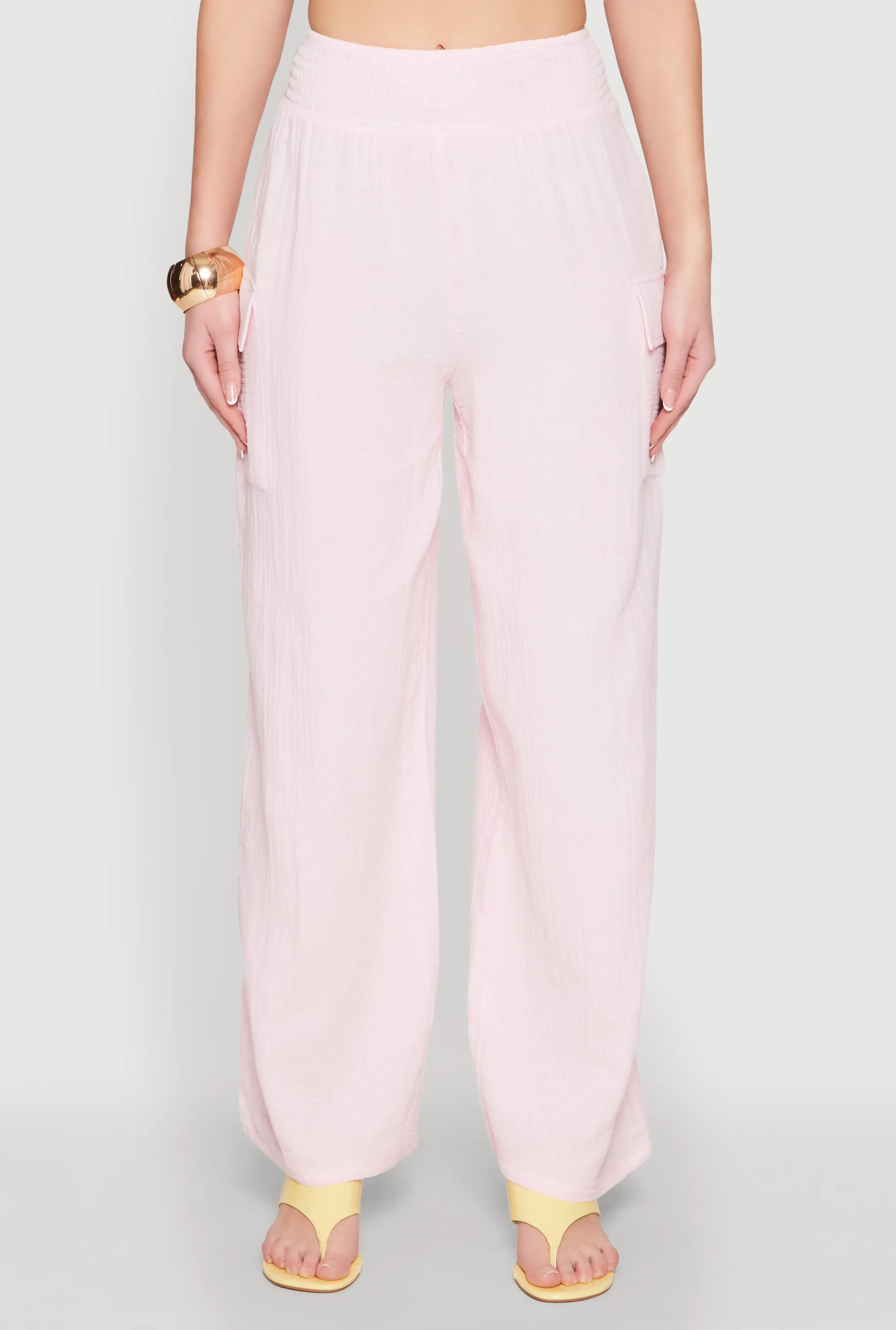 Gauze Knit Cargo Pocket Pants sold by Rainbow product image thumbnail 3