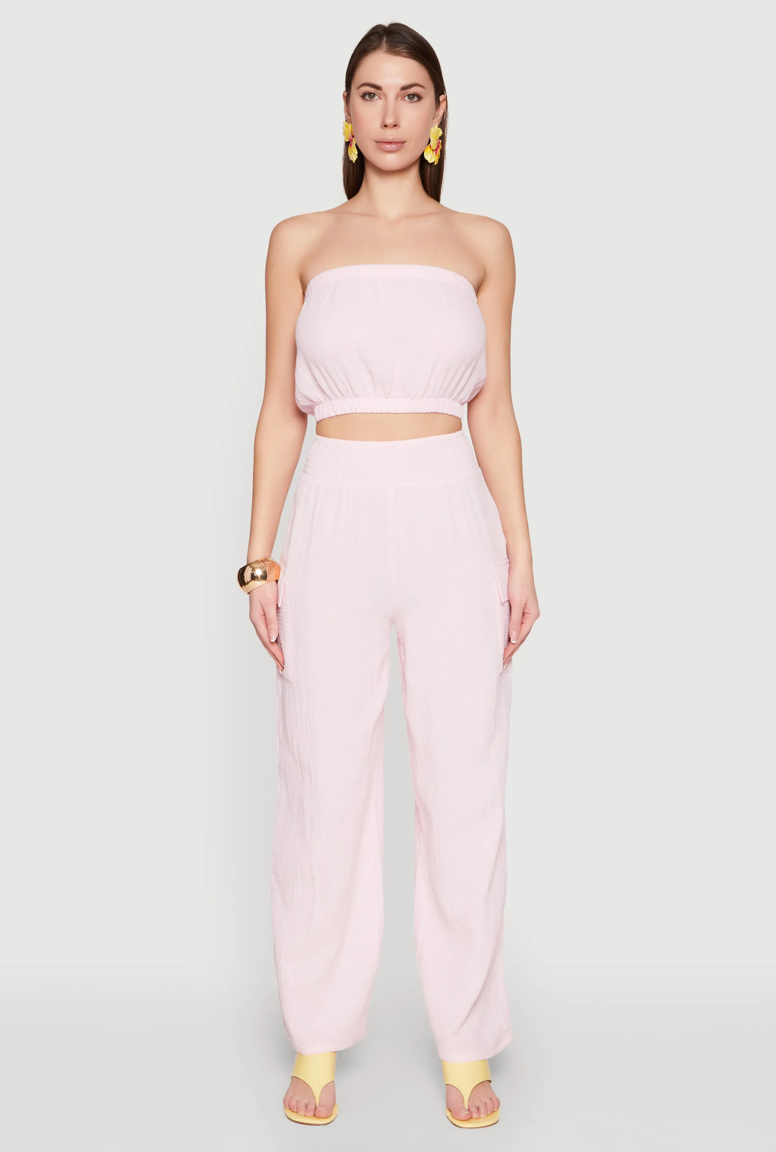 Gauze Knit Cargo Pocket Pants sold by Rainbow product image thumbnail 2