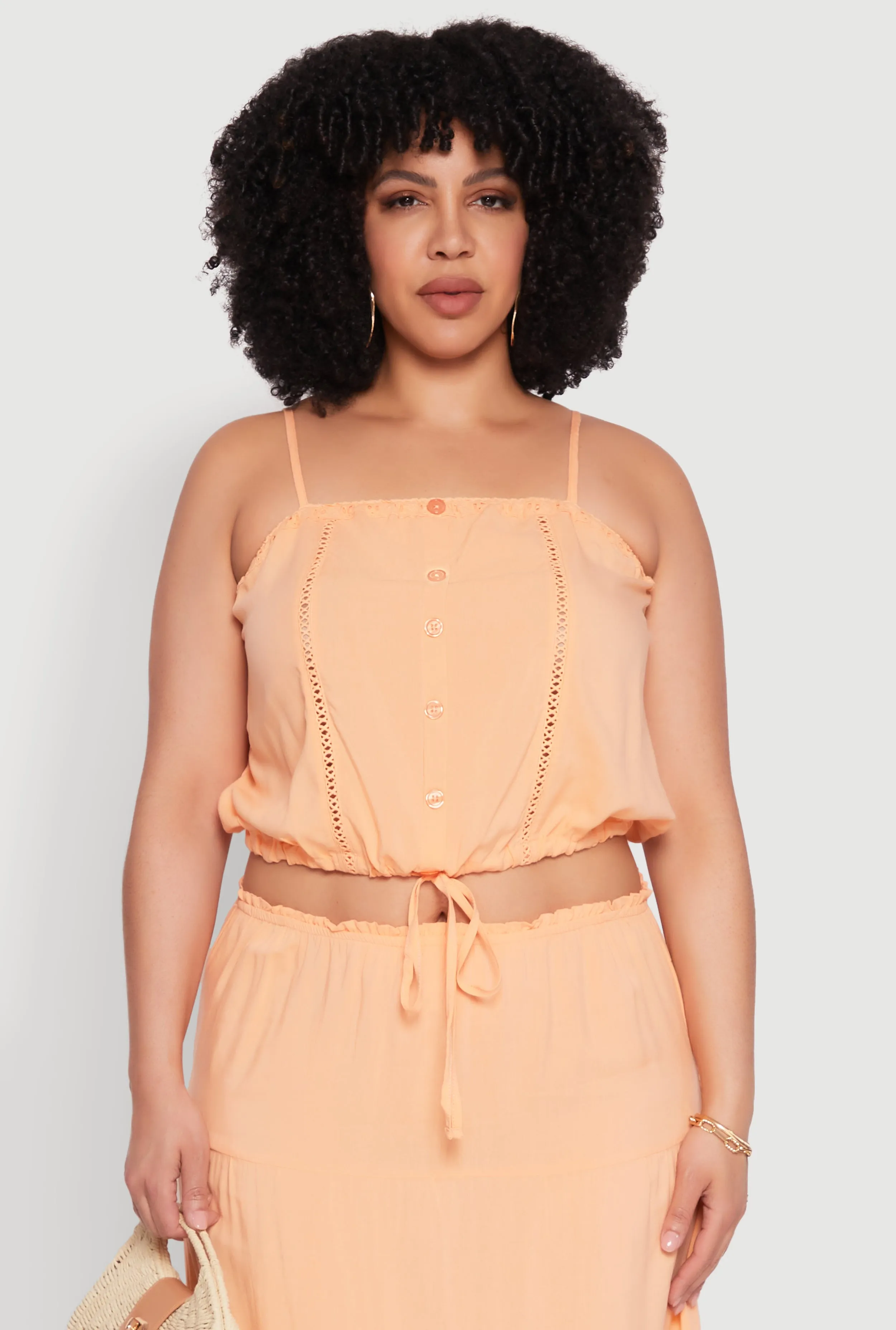 Plus Size Almost Famous Cropped Cami sold by Rainbow