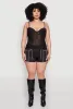 Plus Size Mesh Zip Back Bustier Top sold by Rainbow