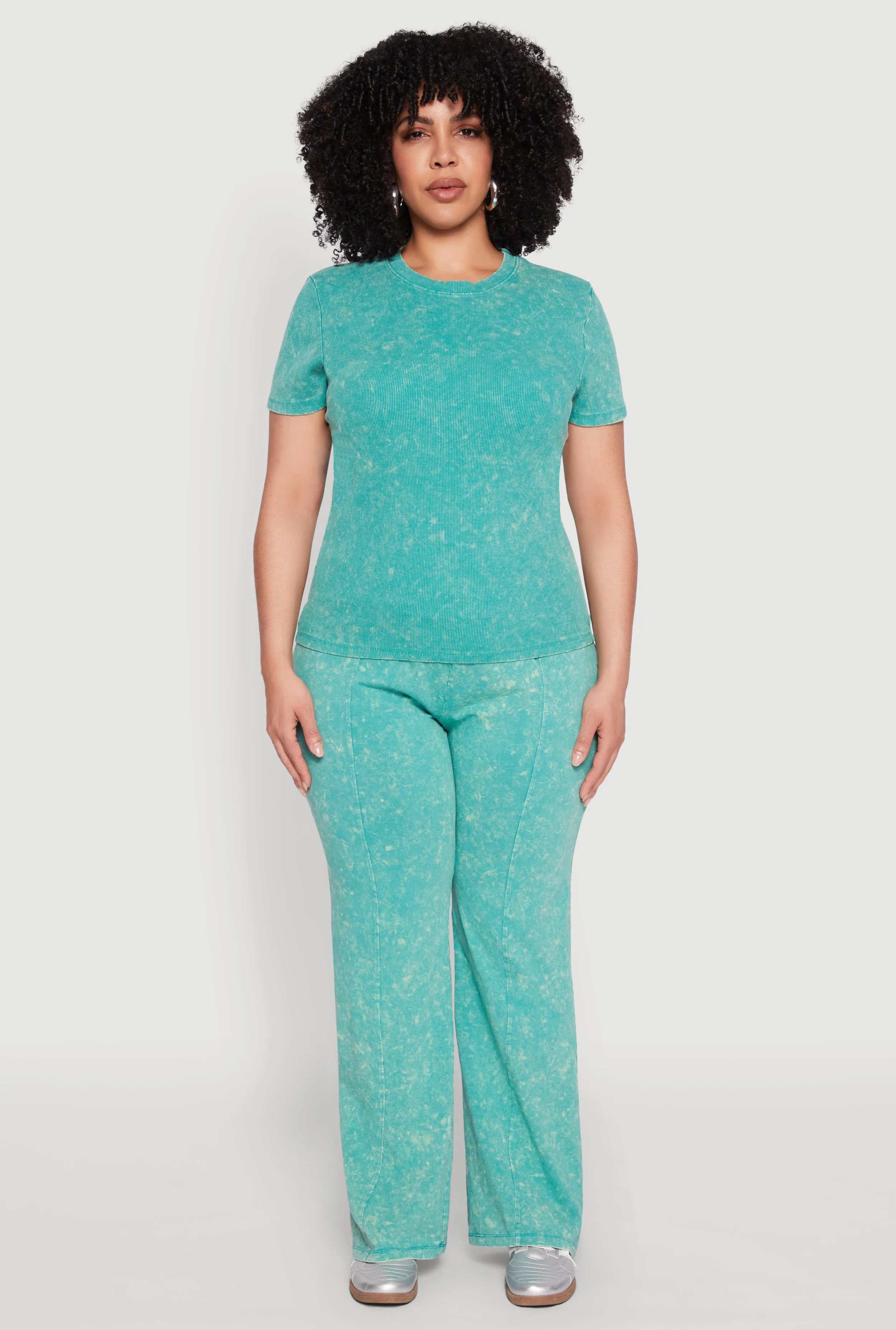 Plus Size Mineral Wash Ribbed Knit Top sold by Rainbow product image thumbnail 2