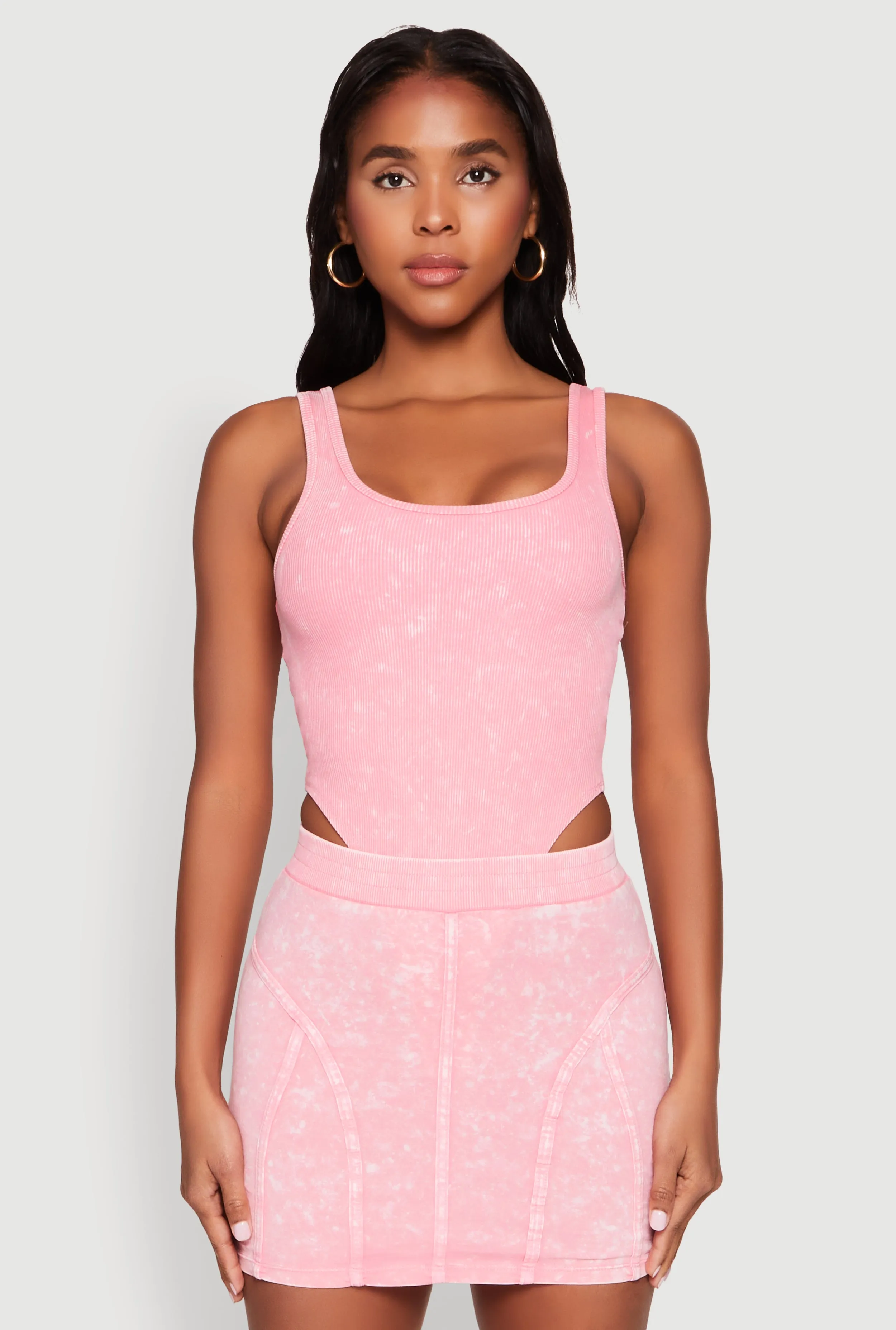 Mineral Wash High Cut Bodysuit sold by Rainbow