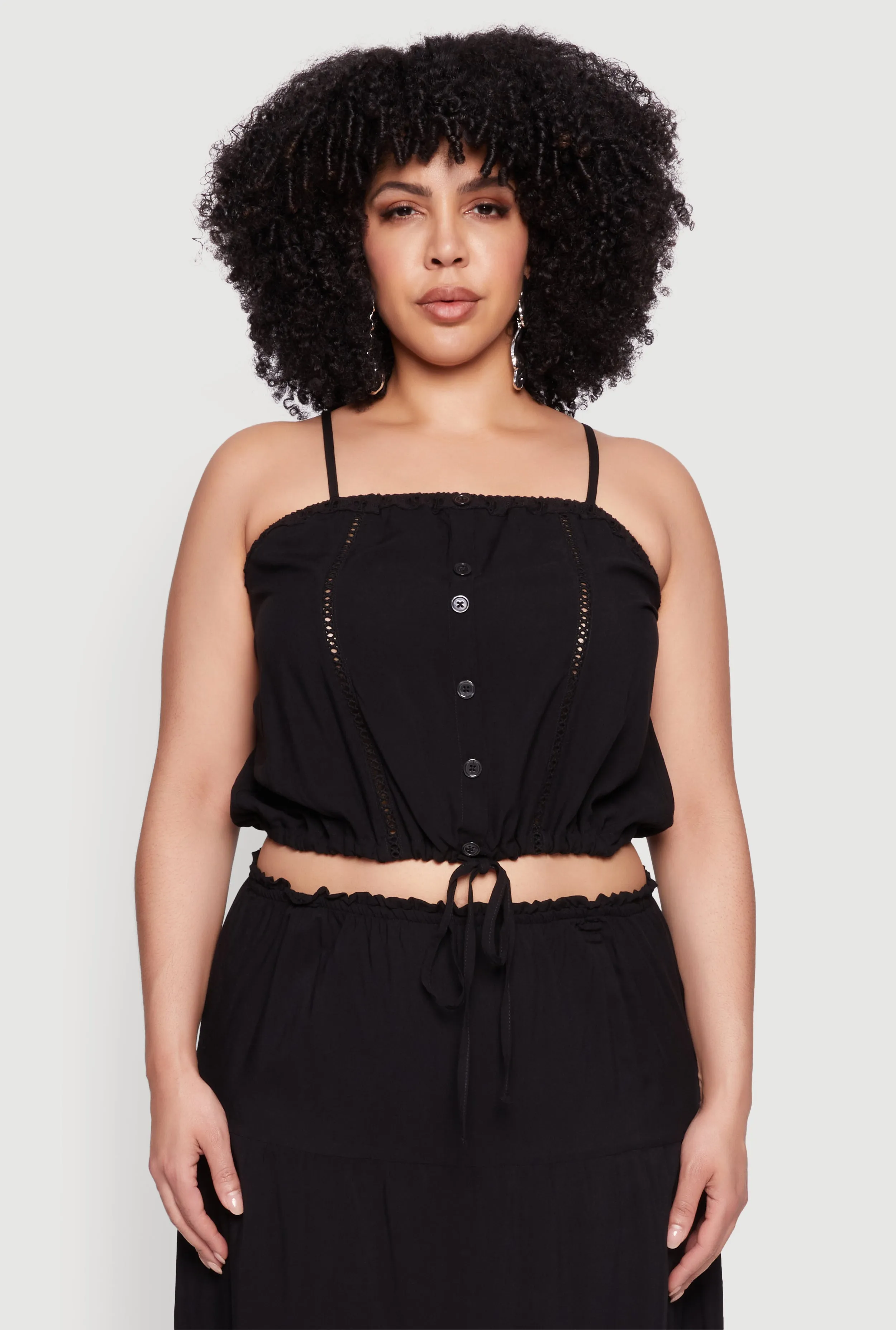 Plus Size Almost Famous Cropped Cami sold by Rainbow