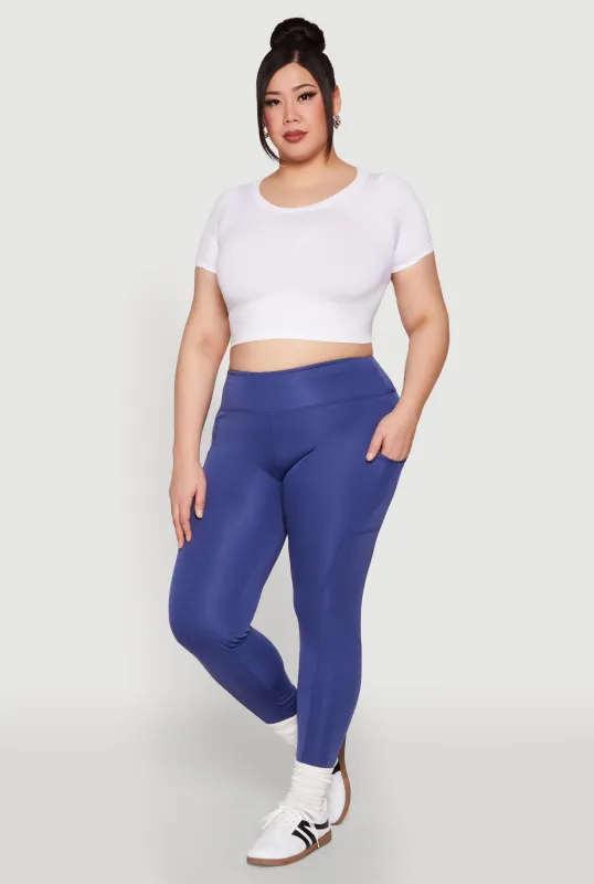 Plus Size Side Pocket Leggings sold by Rainbow