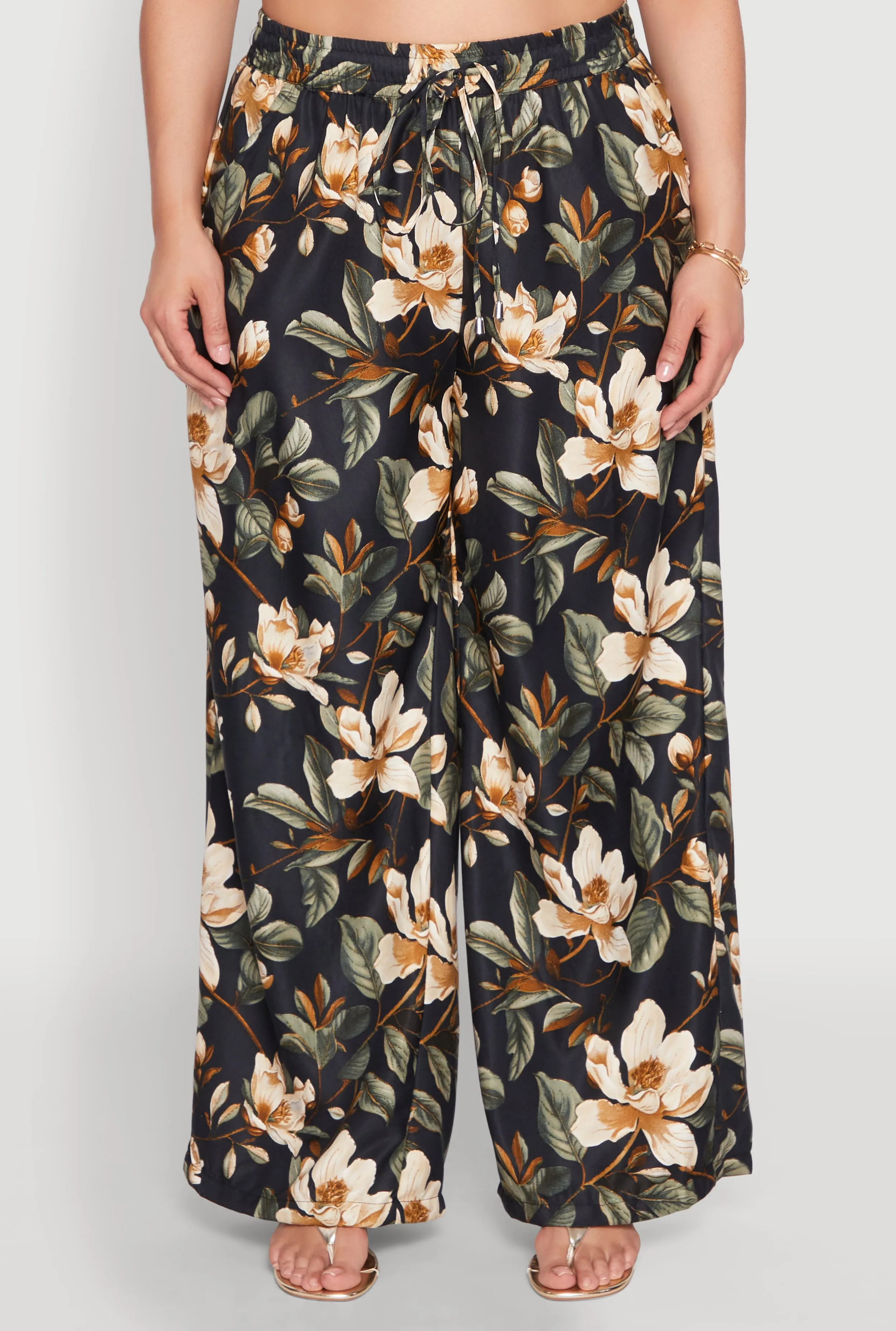 Plus Size Spoon Jeans Drawstring Palazzo Pants sold by Rainbow product image thumbnail 3