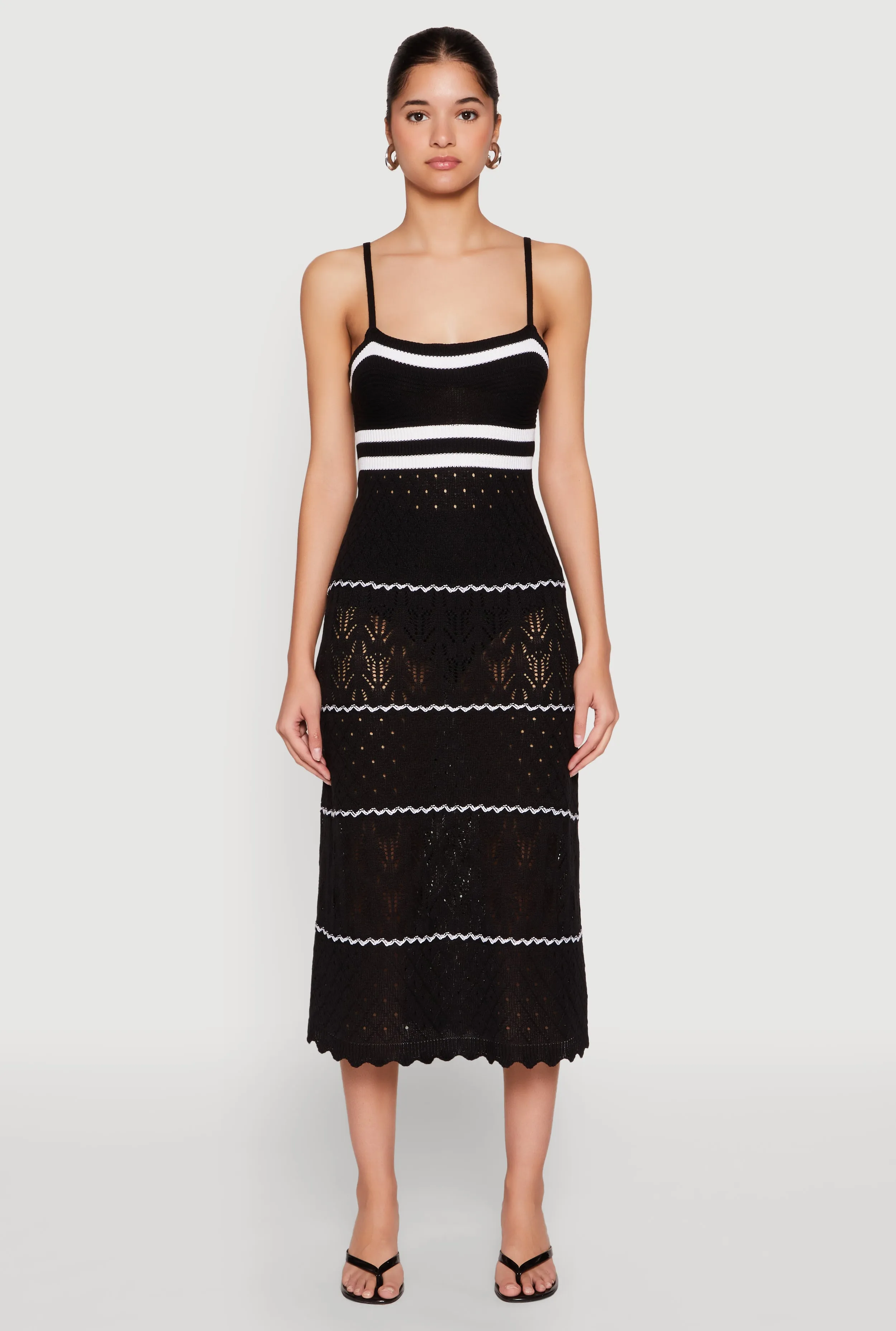 Almost Famous Contrast Trim Midi Dress sold by Rainbow product image thumbnail 2