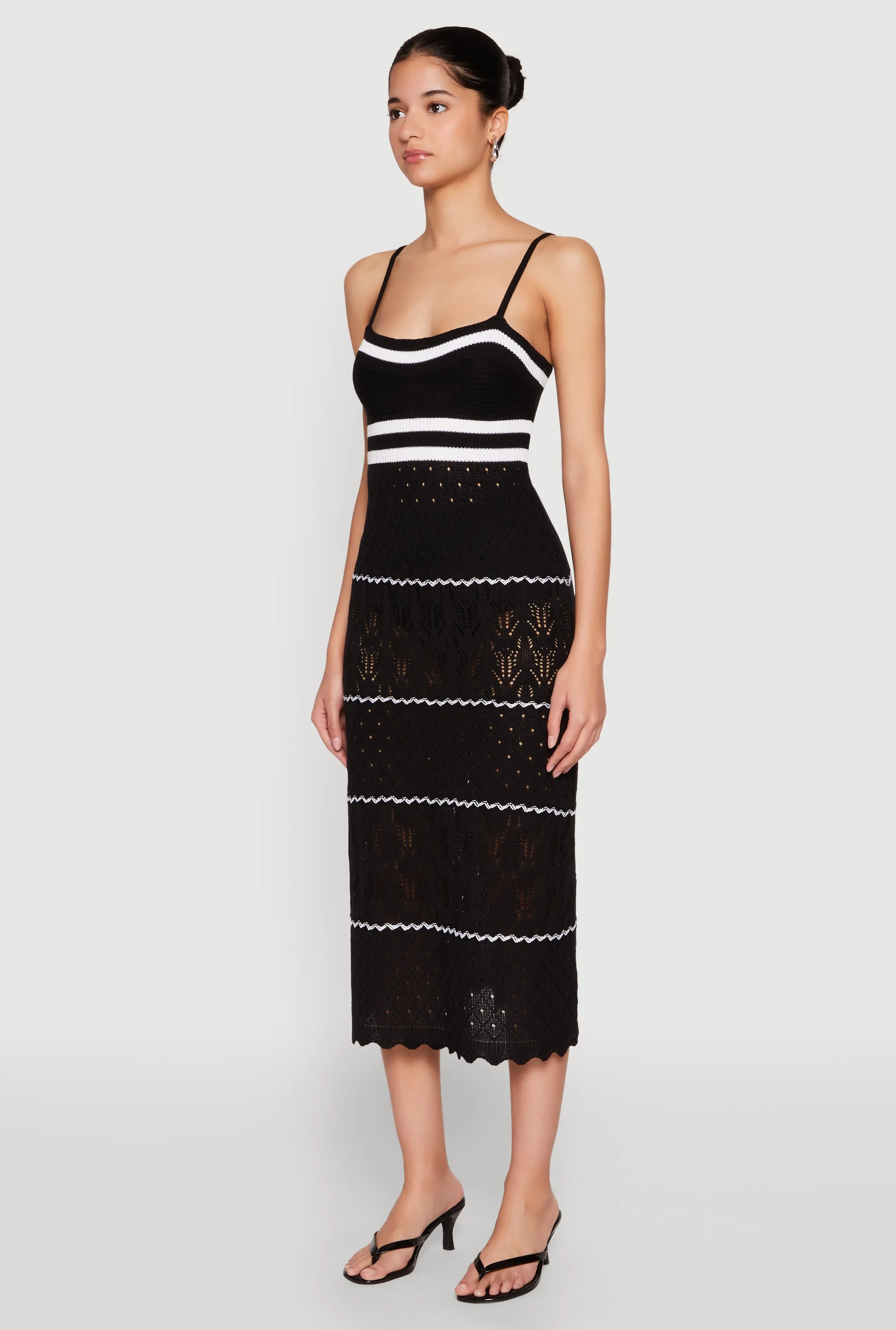 Almost Famous Contrast Trim Midi Dress sold by Rainbow product image thumbnail 3