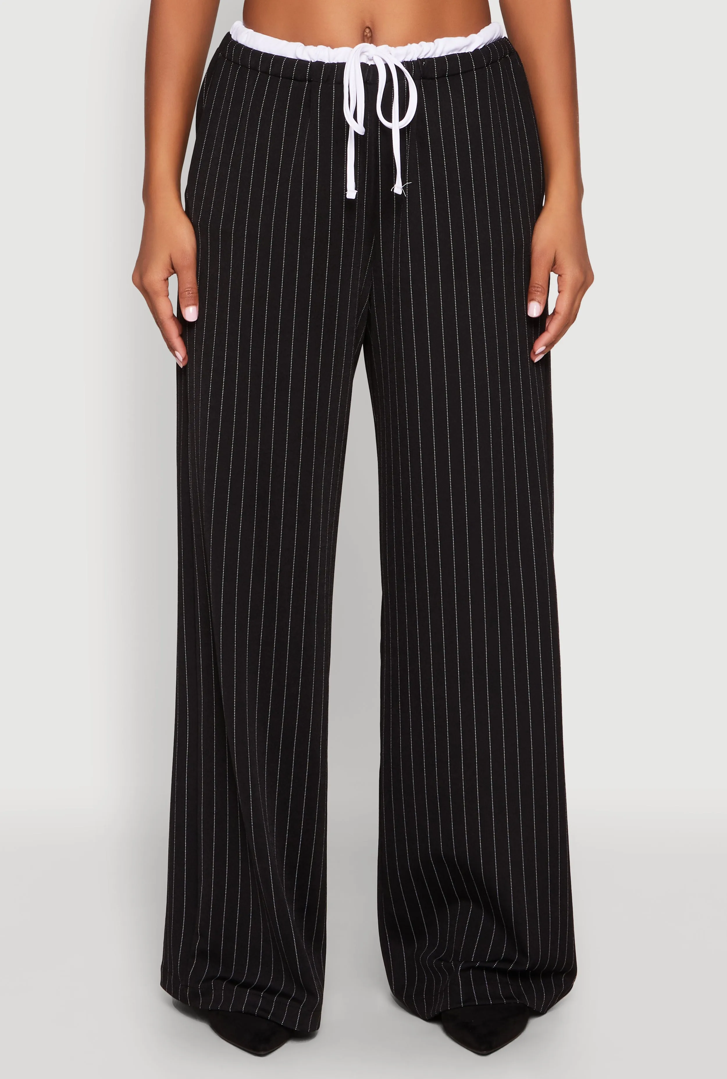 Contrast Waistband Pinstripe Trousers sold by Rainbow product image thumbnail 5