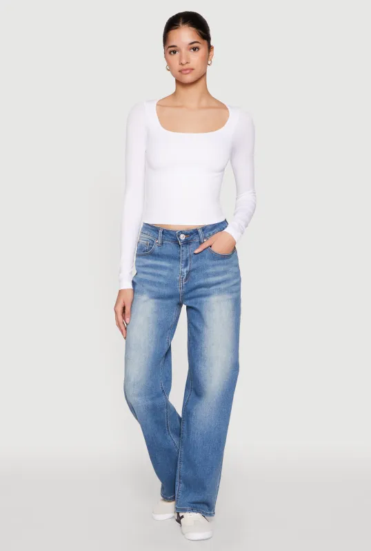 WAX Vintage Wash Straight Leg Jeans sold by Rainbow