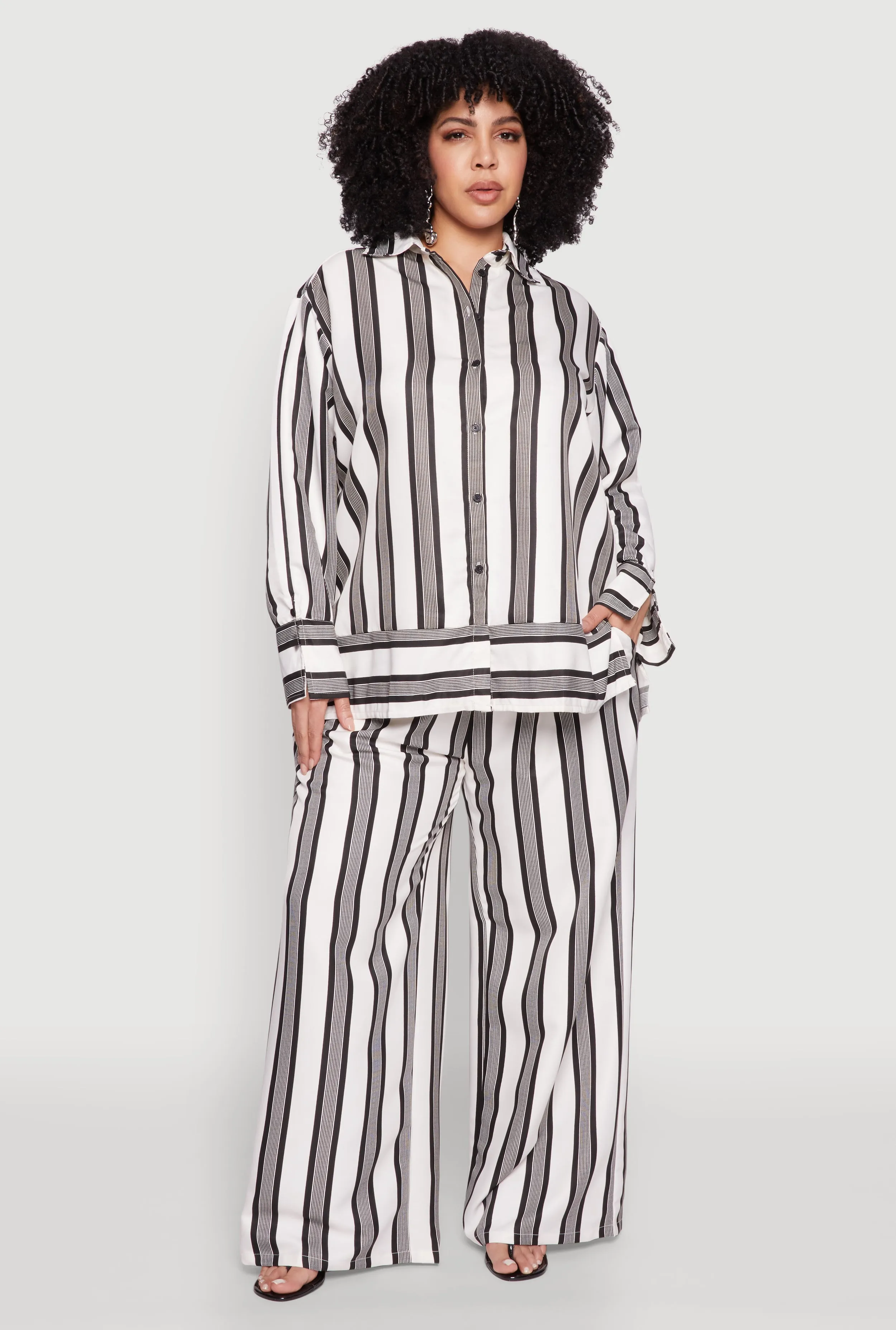 Plus Size Spoon Jeans Button Front Shirt sold by Rainbow product image thumbnail 3