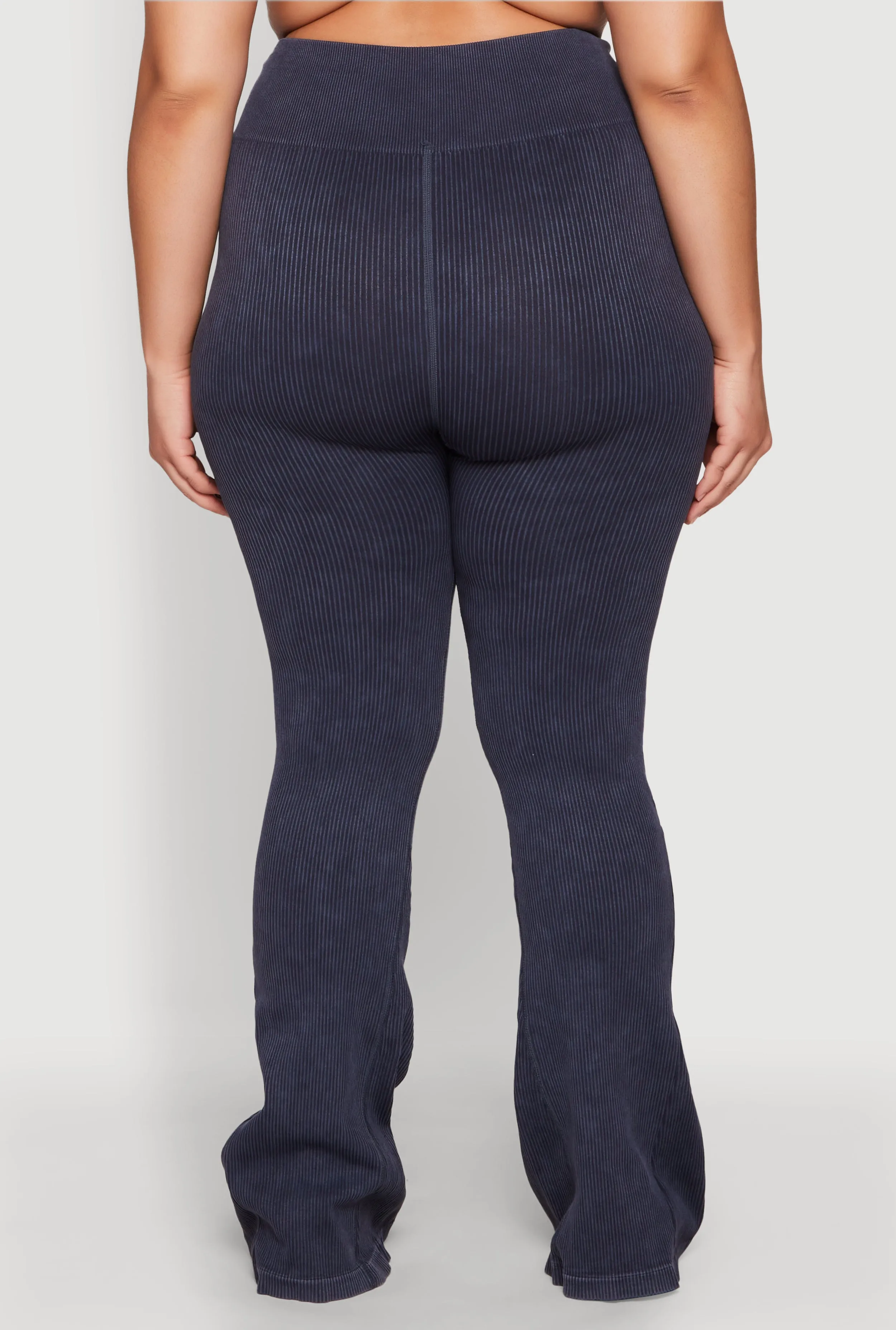 Plus Size Mineral Wash Ribbed Knit Boot Cut Pants sold by Rainbow product image thumbnail 5