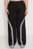 Plus Size Contrast Trim High Waisted Sweatpants sold by Rainbow