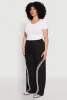Plus Size Contrast Trim High Waisted Sweatpants sold by Rainbow