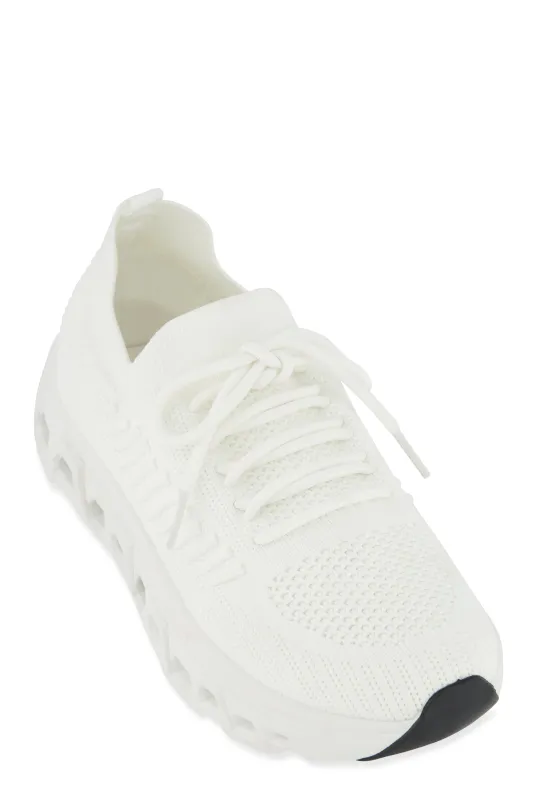 Textured Knit Cut Out Sole Slip On Sneakers sold by Rainbow