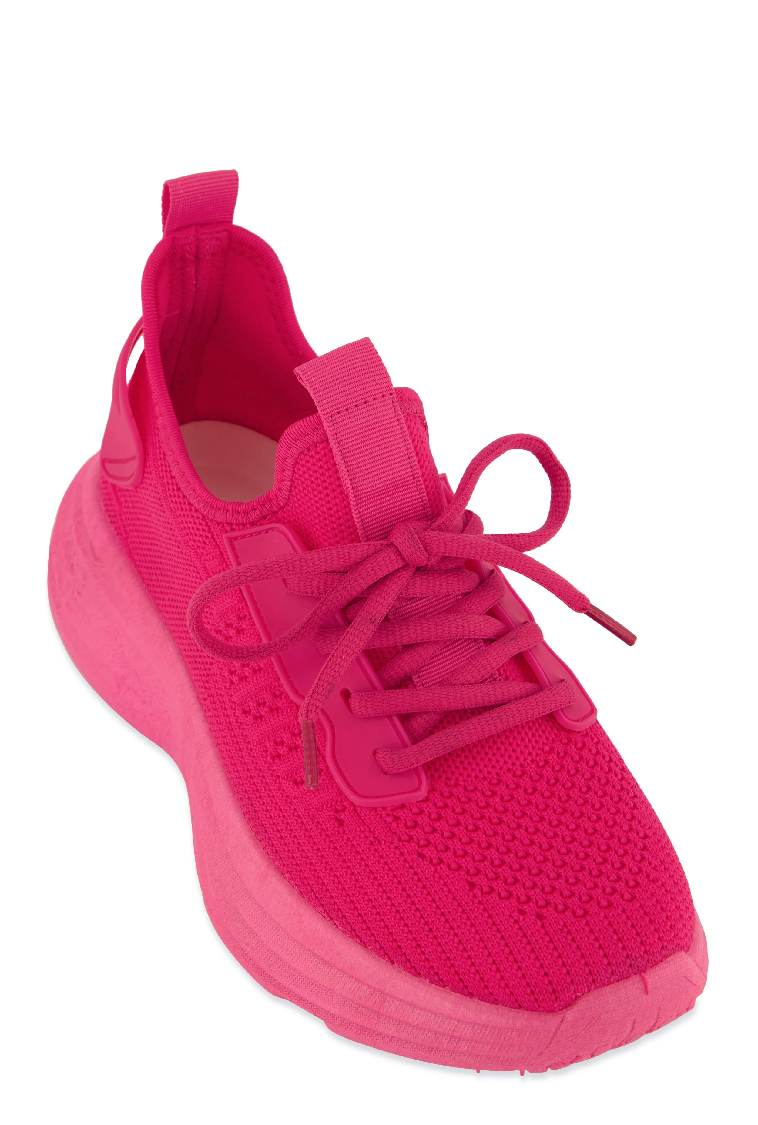 Textured Knit Platform Athletic Sneakers sold by Rainbow