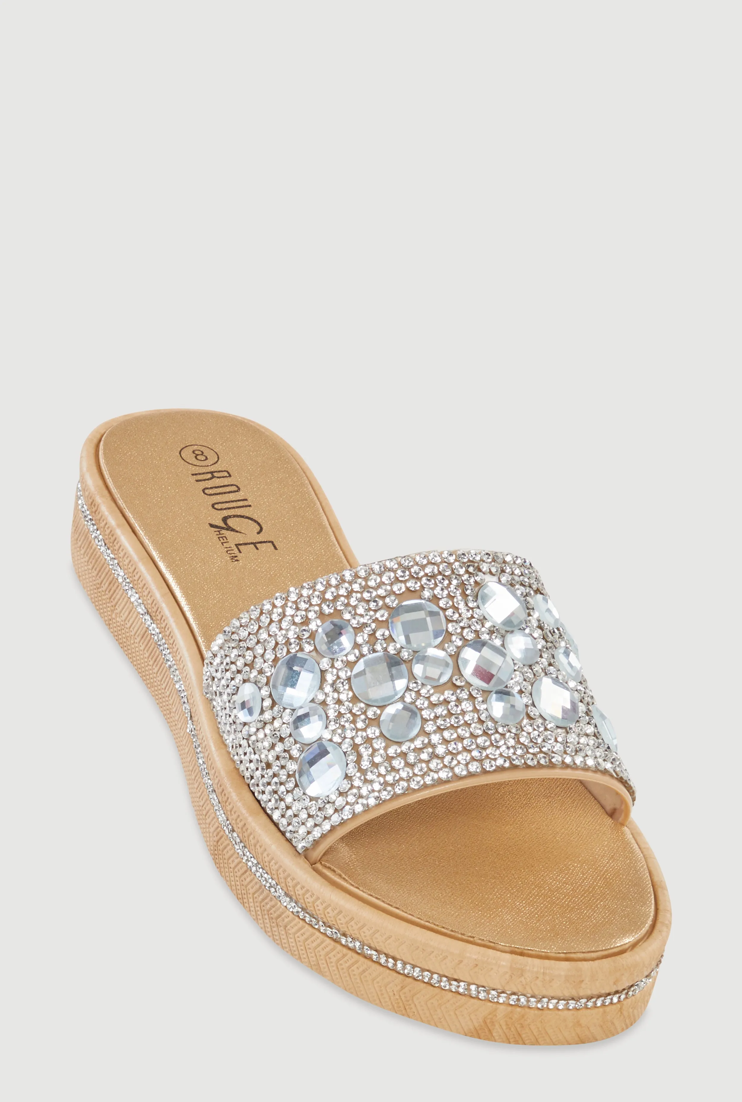 Studded Band Open Toe Slide Sandals sold by Rainbow