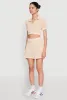 Textured Knit Johnny Collar Crop Top sold by Rainbow