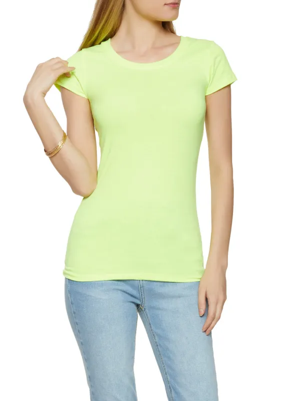 Basic Scoop Neck Tee sold by Rainbow