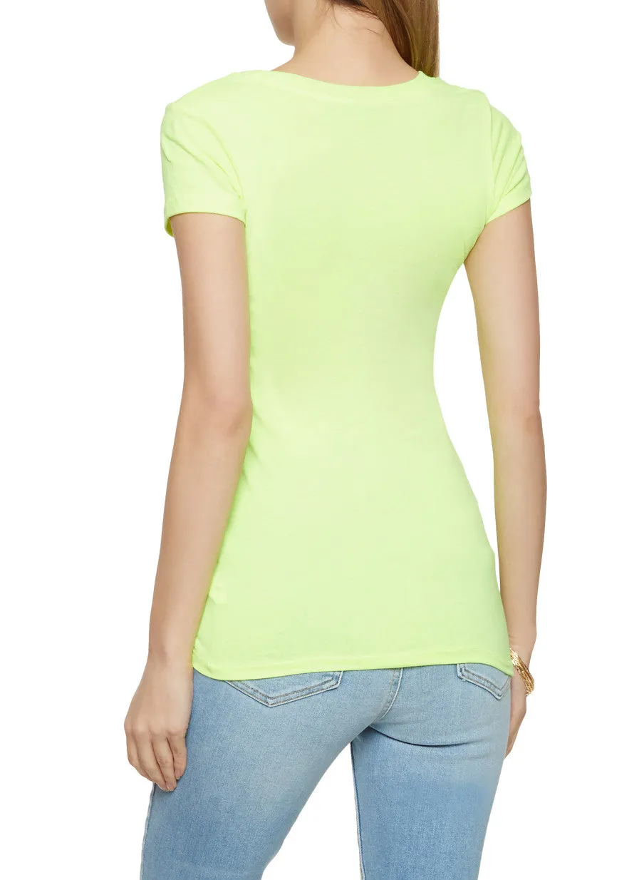 Basic Scoop Neck Tee sold by Rainbow product image thumbnail 2