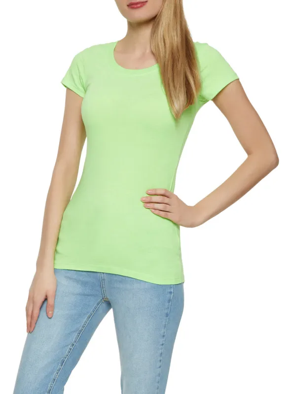 Basic Scoop Neck Tee sold by Rainbow