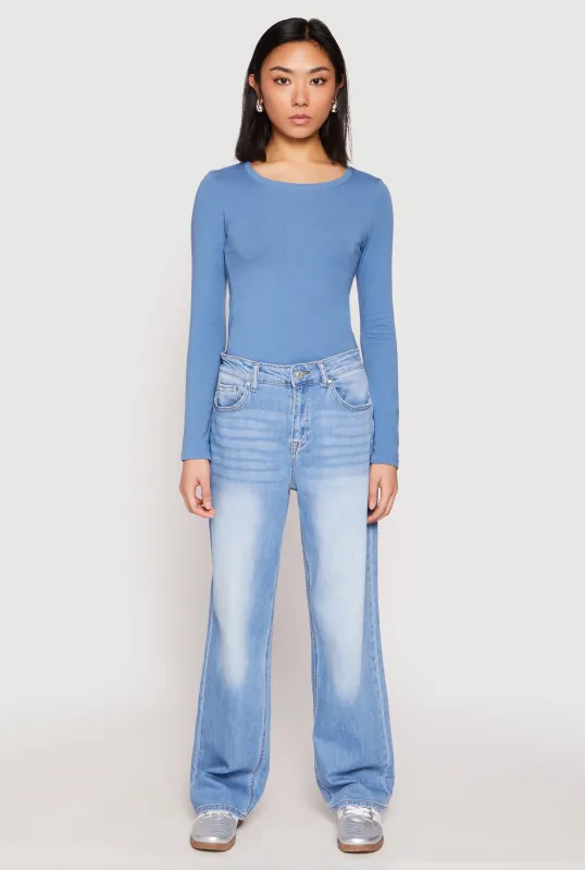 Basic Crew Neck Long Sleeve Tee sold by Rainbow