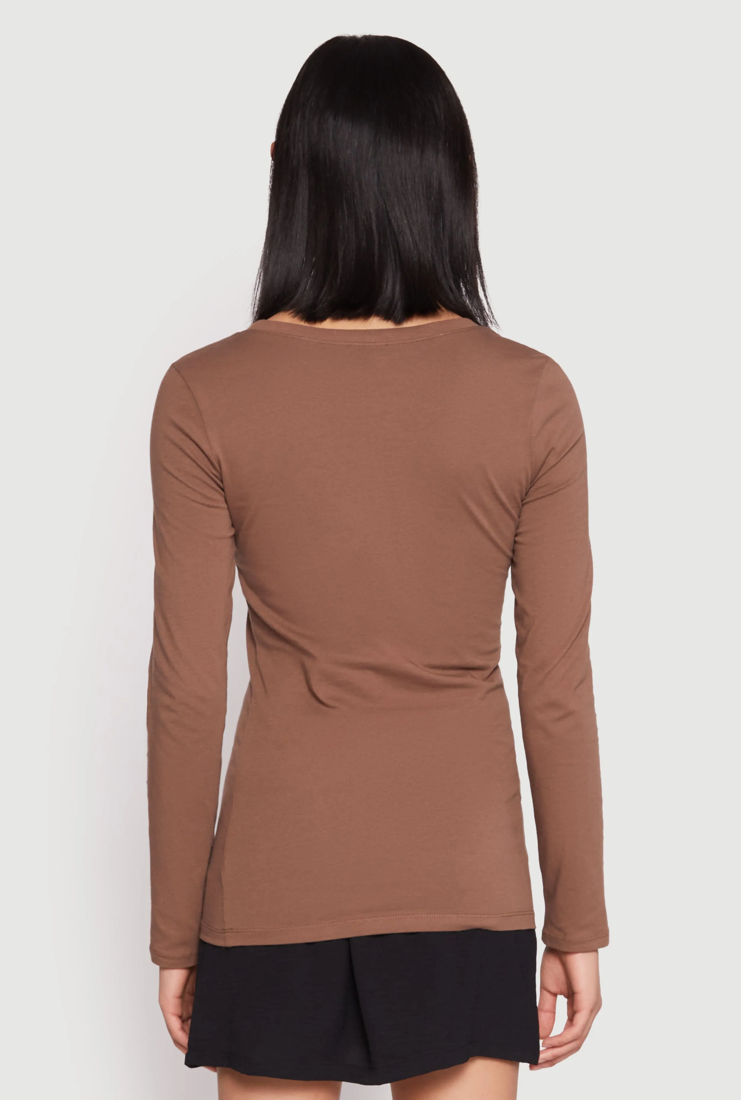 Basic Crew Neck Long Sleeve Tee sold by Rainbow product image thumbnail 5