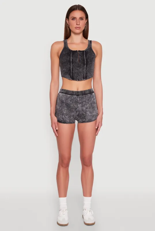 Mineral Wash Dolphin Shorts sold by Rainbow