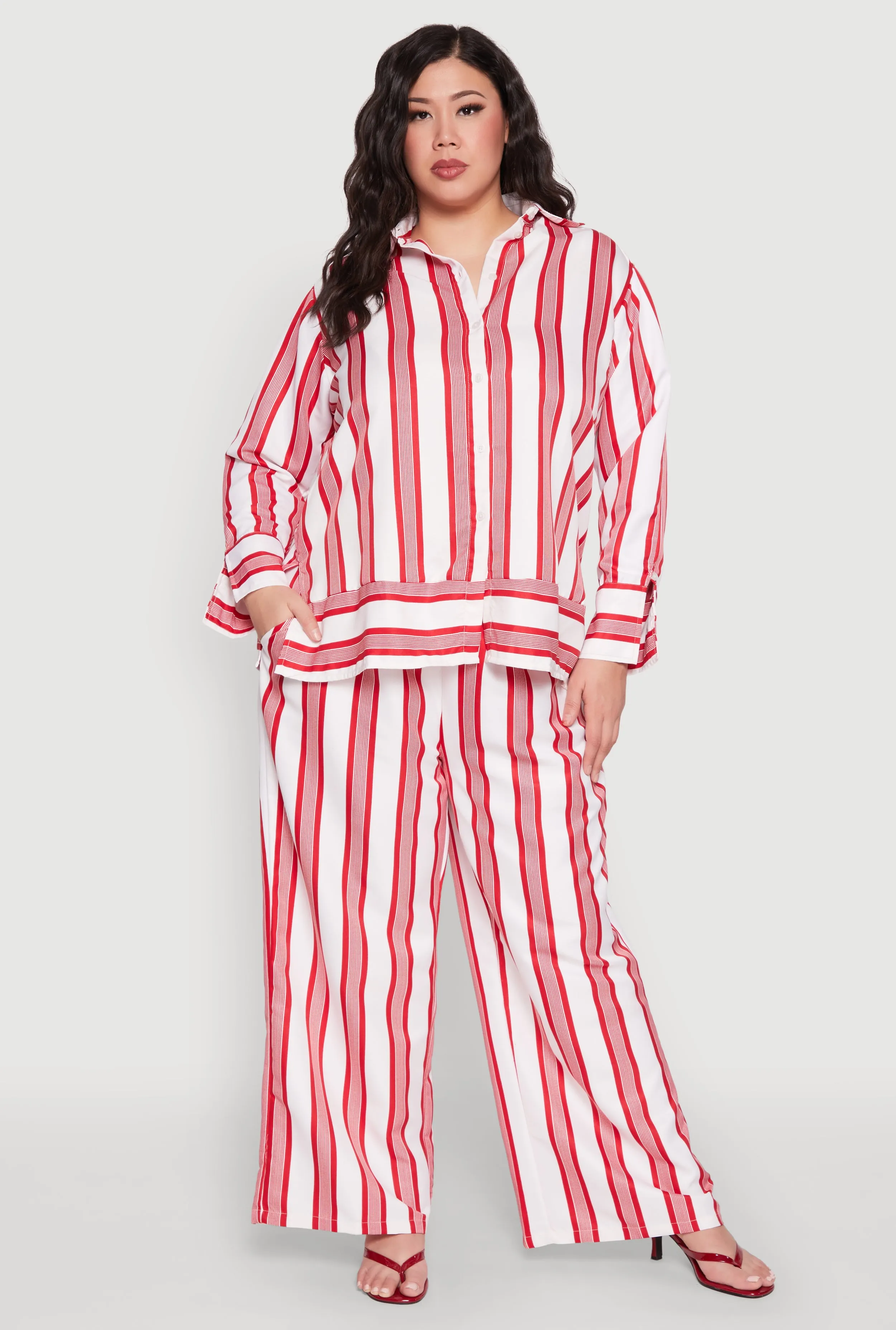 Plus Size Spoon Jeans Button Front Shirt sold by Rainbow product image thumbnail 2