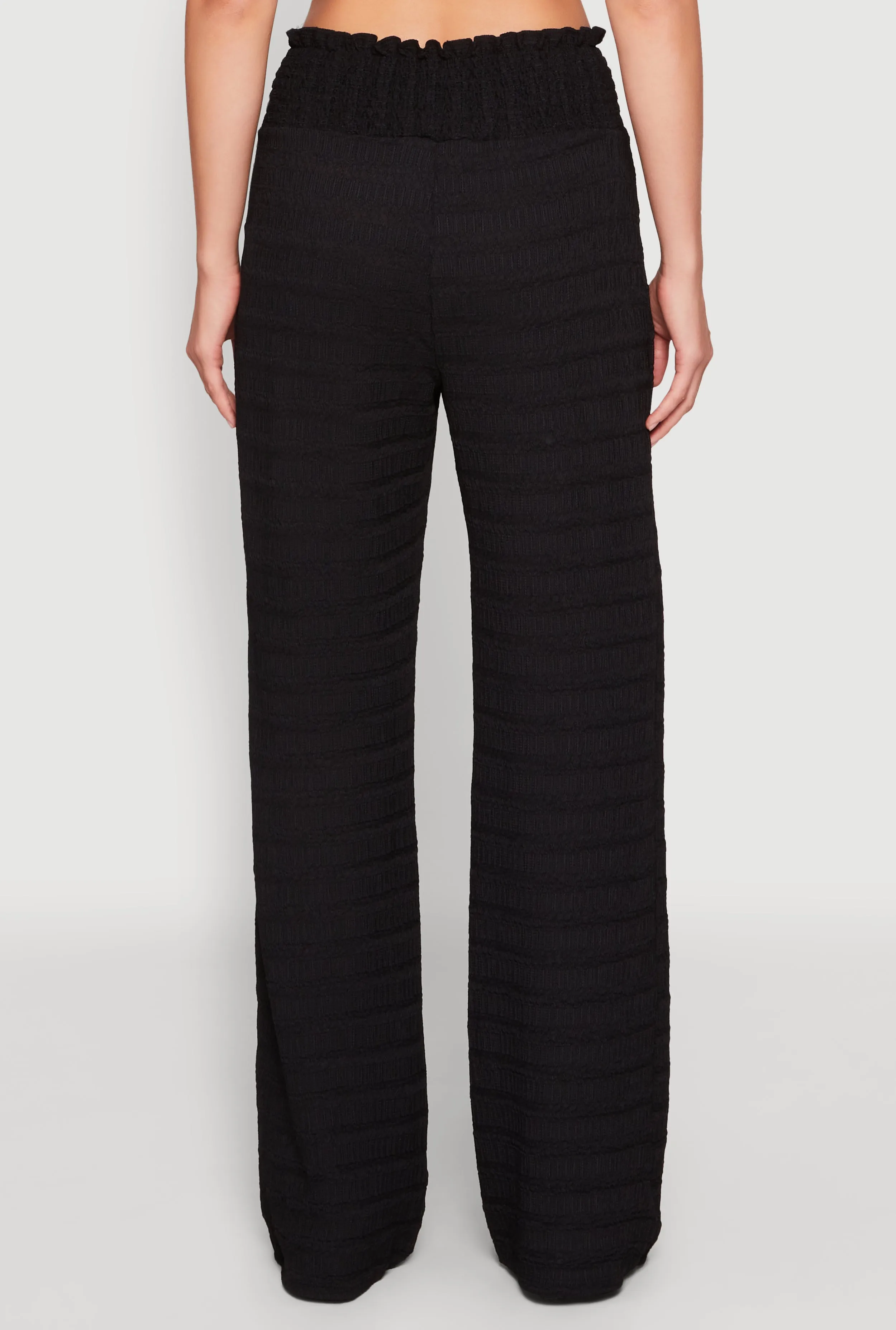 Textured Knit Smocked Waist Pants sold by Rainbow product image thumbnail 5