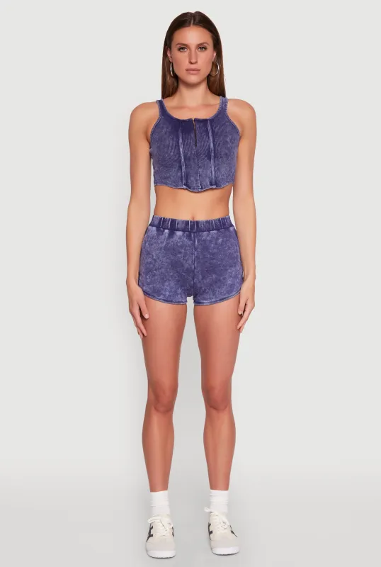 Mineral Wash Dolphin Shorts sold by Rainbow