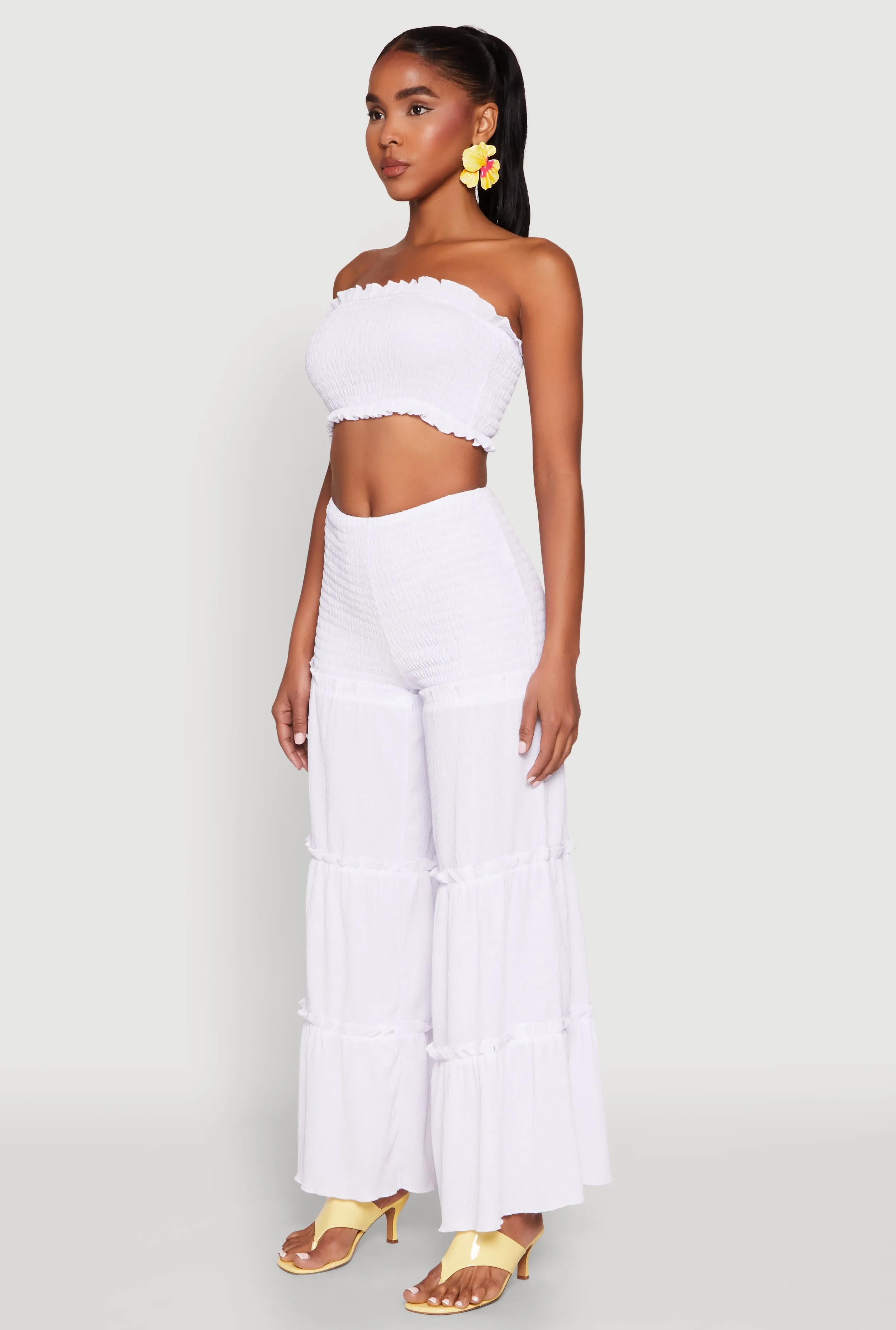 Ruffle Hem Smocked Tube Top sold by Rainbow product image thumbnail 5